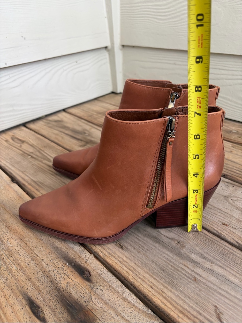 Sam Edelman Walden Brown Leather Western Ankle Boots Women’s 10M - Picture 6 of 6